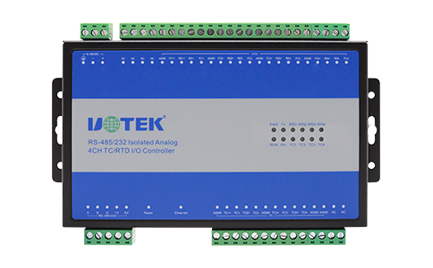 UT-56104 RS-485/232/以太網隔離4通道模擬量TC/RTD I/O采集器